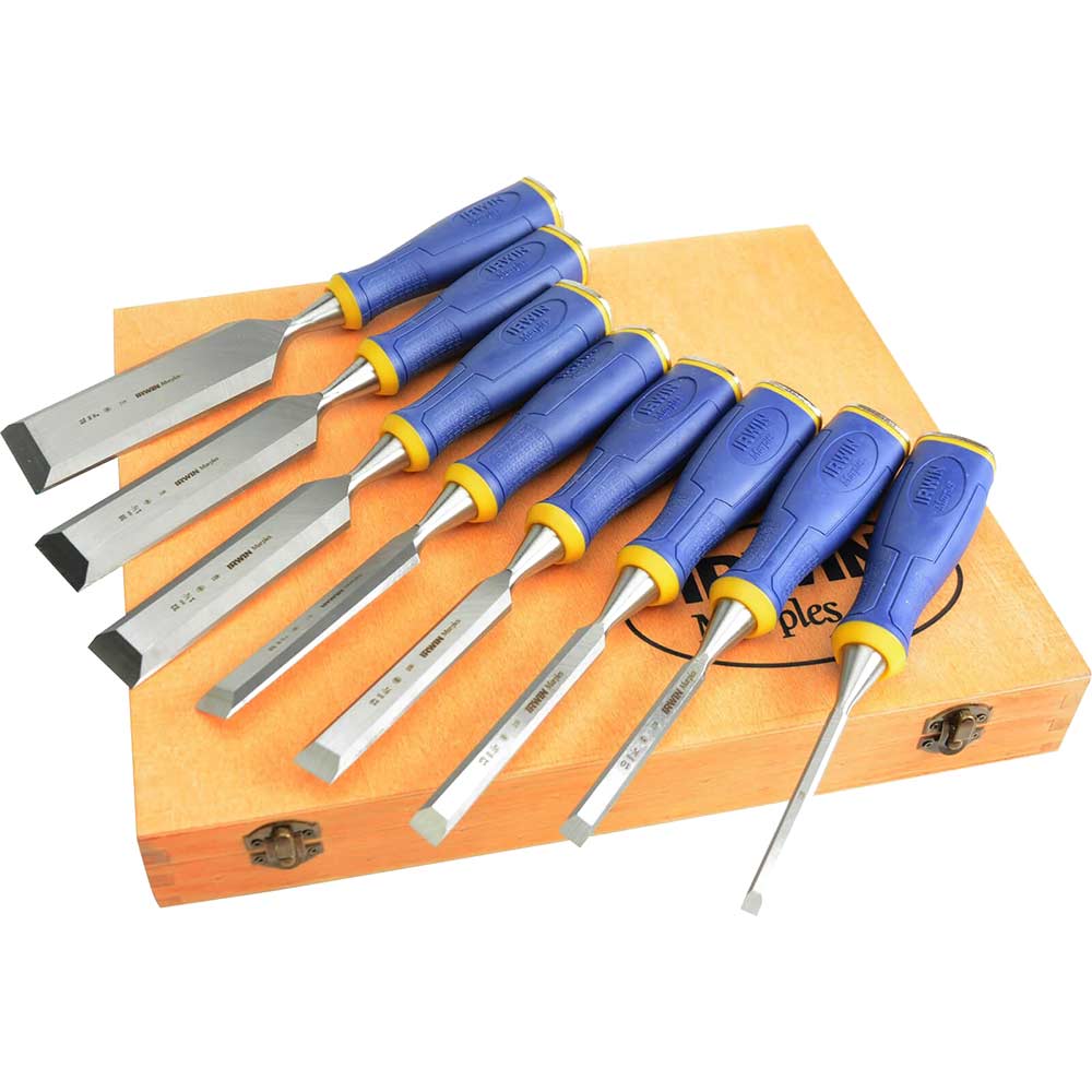 Marples 8 Piece M500 Splitproof Bevel Edge Wood Chisel Set