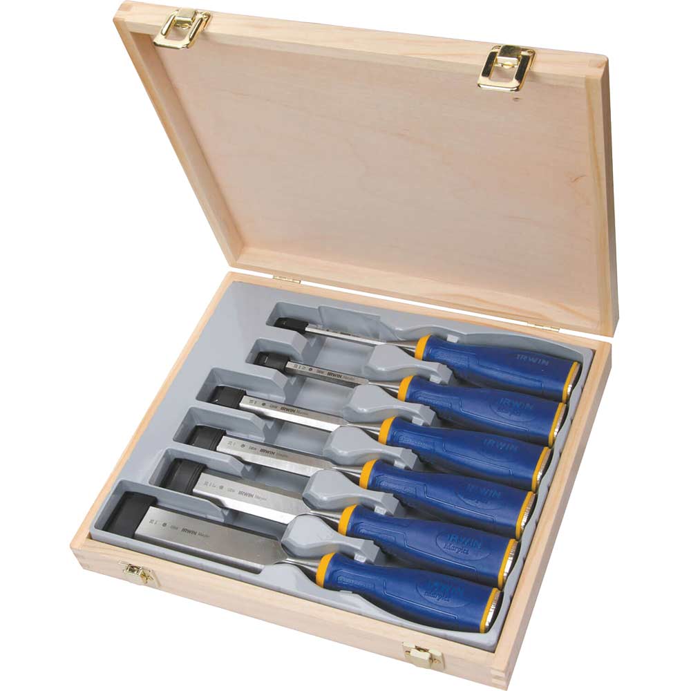 Image of Marples Ms500 6 Piece Soft Touch Bevel Edge Chisel Set