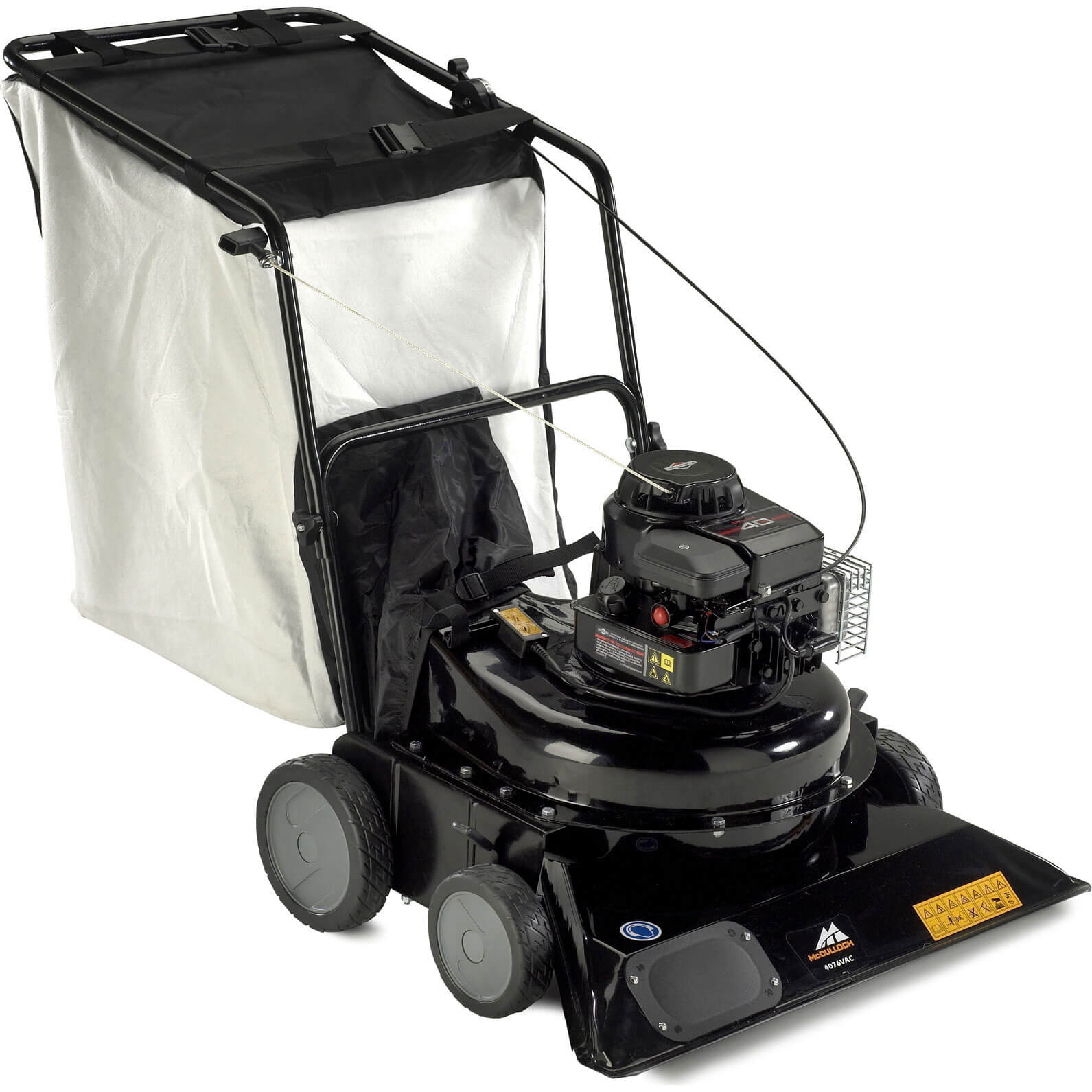 McCulloch M4076 Petrol Push Wheeled Garden Vacuum 150 Litre with Briggs & Stratton Engine