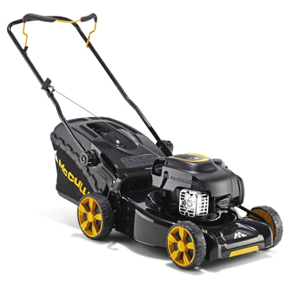 McCulloch M46-125 Push Petrol Rotary Lawn Mower 460mm Cut Width Deep Steel Deck with Briggs & Stratt