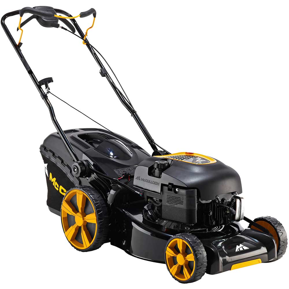 Image of McCulloch M46-190AWREX Self Propelled Petrol Rotary Lawnmower 460mm Cut Width with Key Start, Steel Deck & Briggs & Stratton 650e Series Engine