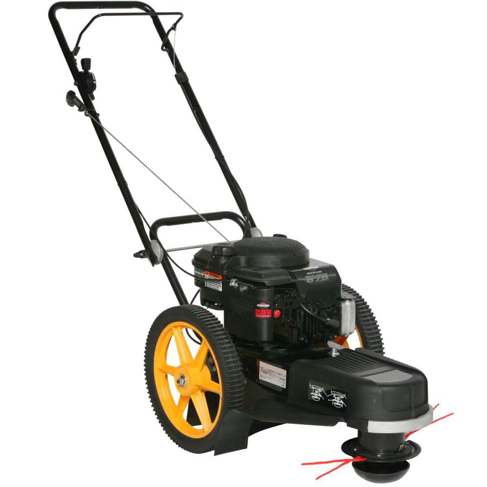 McCulloch MWT420 Wheeled Push Petrol Grass Trimmer 5100 Cut Width with Briggs & Stratton 625 Series Engine