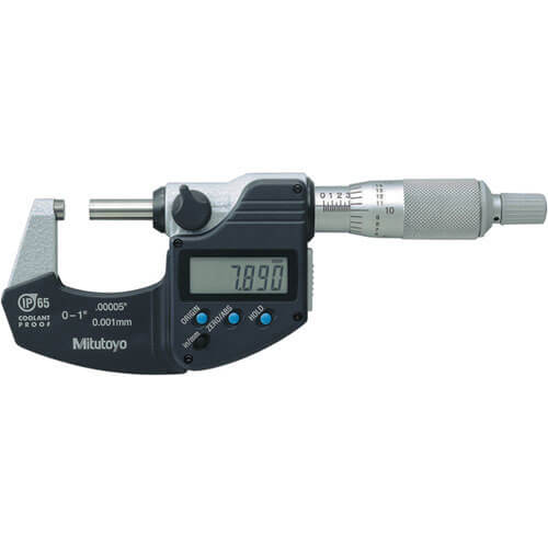 Mitutoyo Series 293 Coolant Proof Micrometer with Ratchet Stop 0-25mm