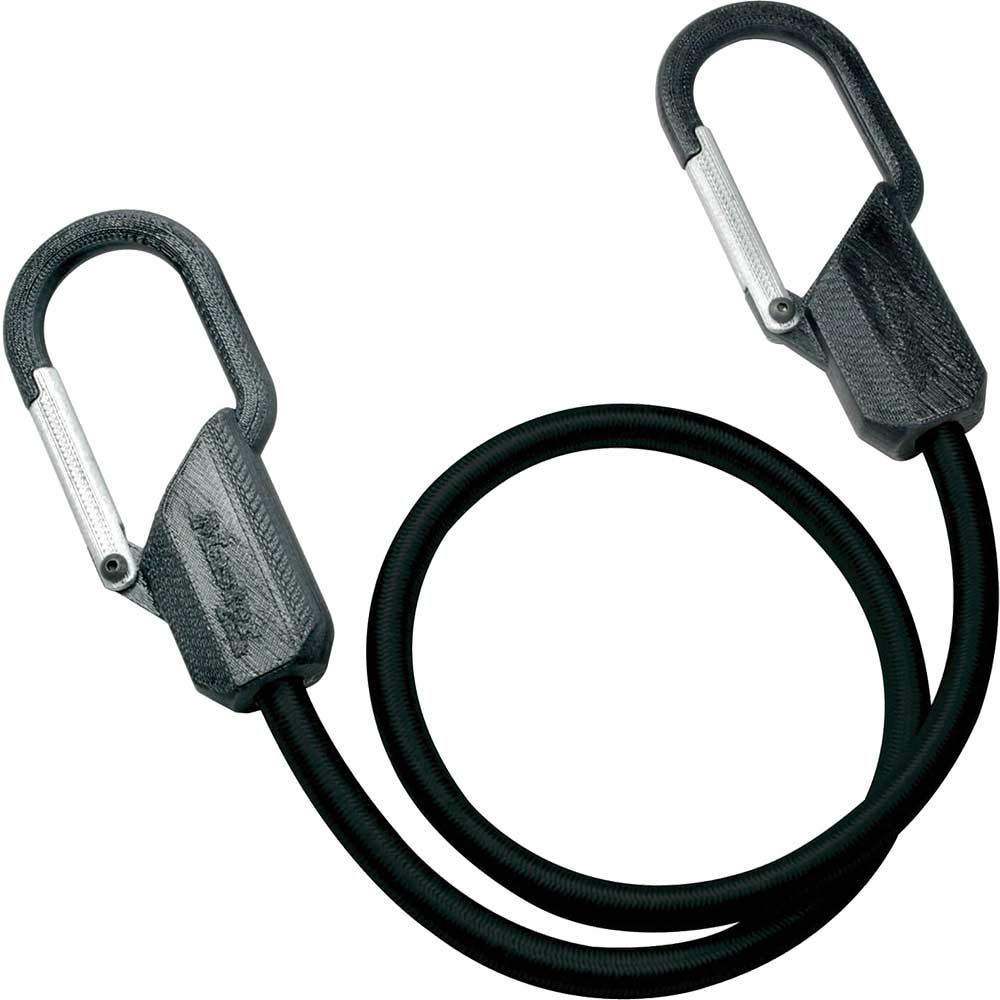 Masterlock 1.2 Metre Bungee Cord Carabiner Black 64kg Capacity