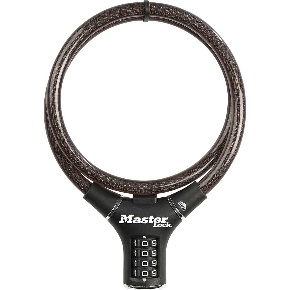 Image of MasterLock Steel Rigid Combination Cable Lock 0.9 Metre x 12mm
