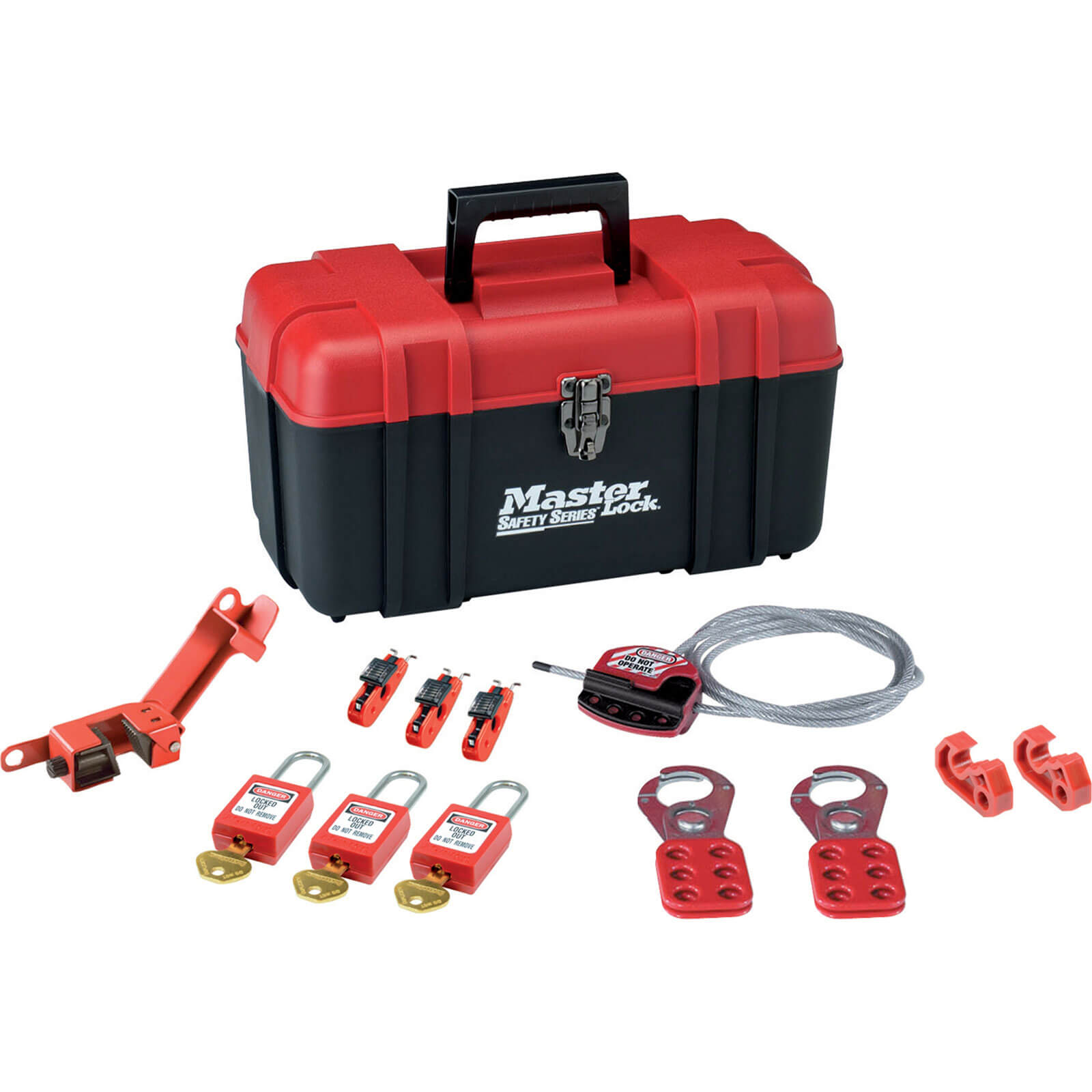 MasterLock 12 Piece Lockout Toolbox Kit for Valve & Electrical Devices