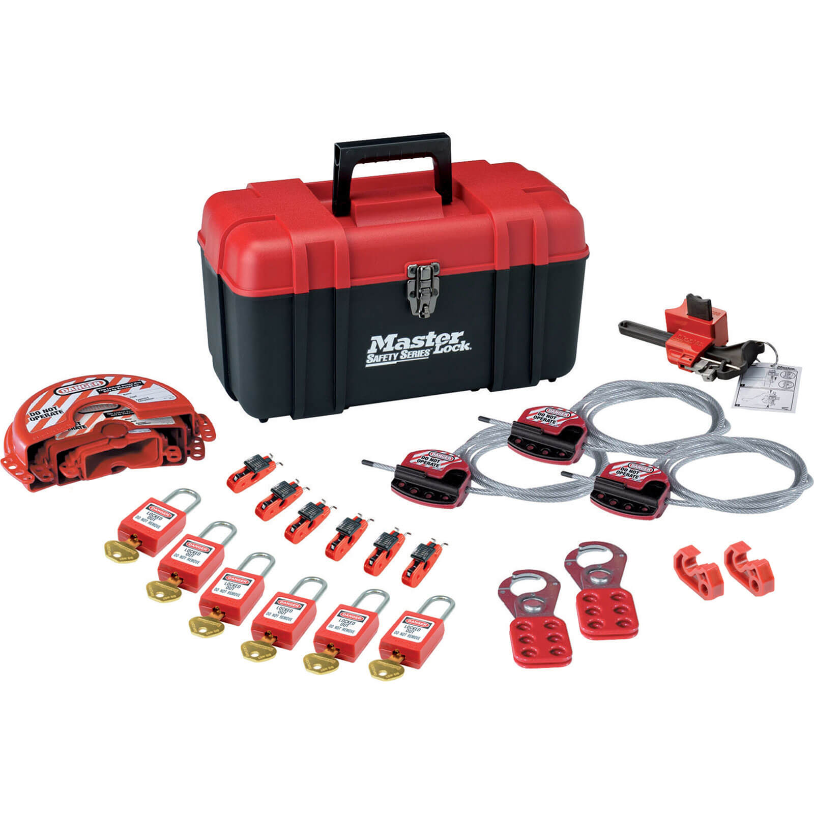 MasterLock 23 Piece Lockout Toolbox Kit for Valve & Electrical Devices