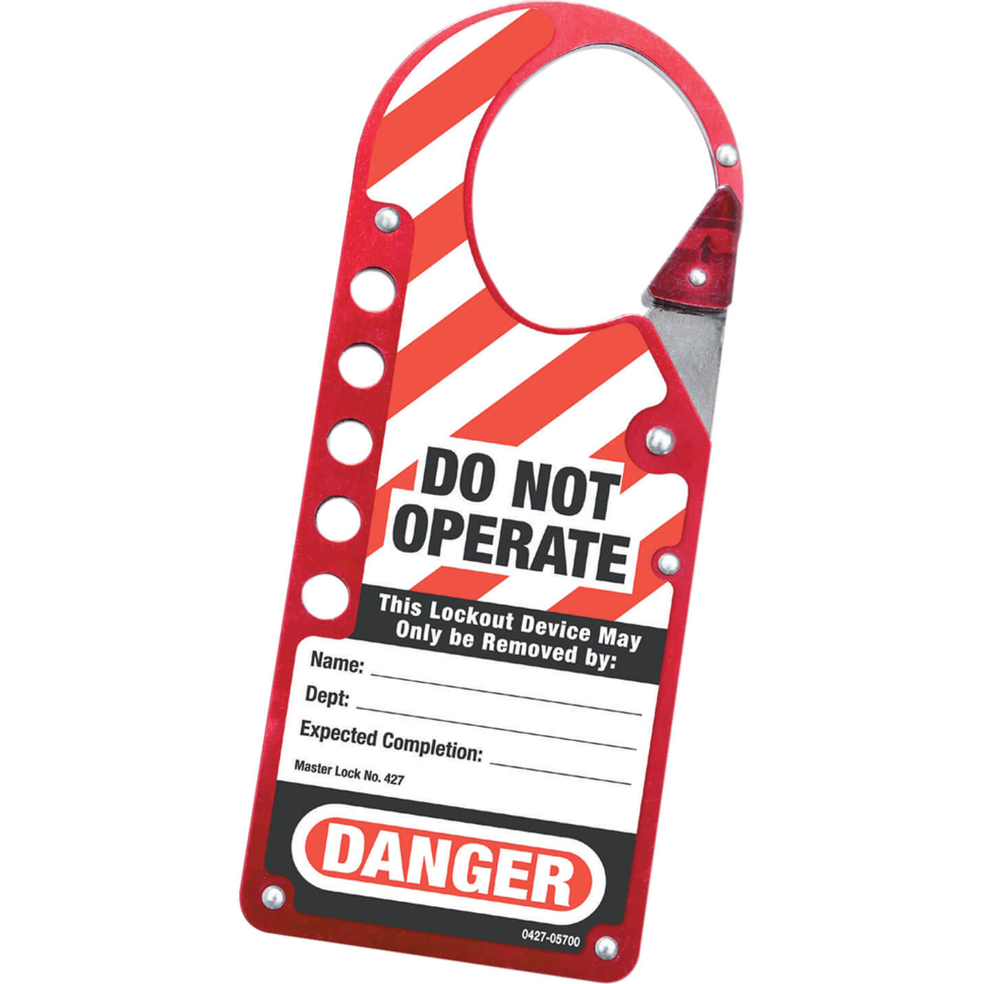 MasterLock Lockout / Tagout Labeled Snap-On Hasp