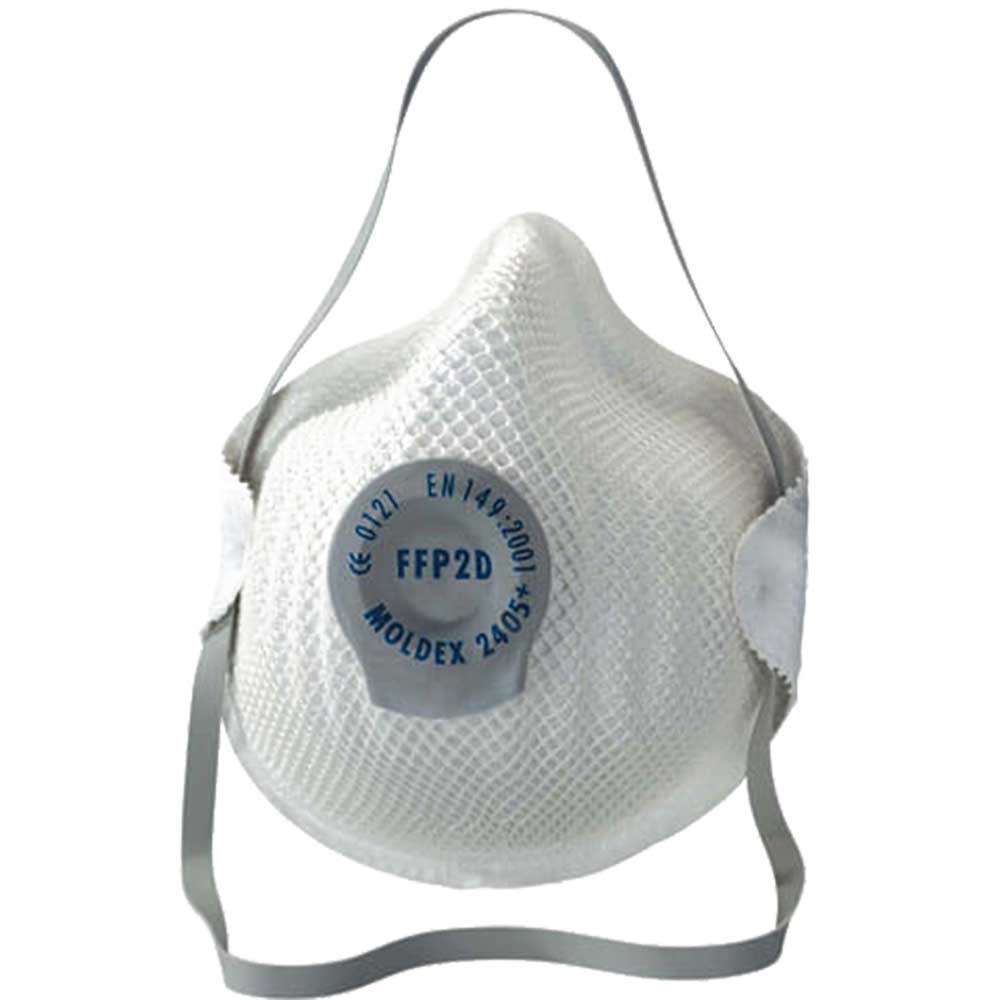 Image of Moldex Classic Disposable Dust Mask with Ventex Valve (Aqueous, Toxic Dust & Fibres) EN149 Pack of 3