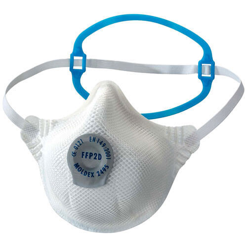 Moldex Moulded Disposable Dust Mask with Industrial Strap D Ventex Valve (Aqueous, Toxic Dust & Fibr
