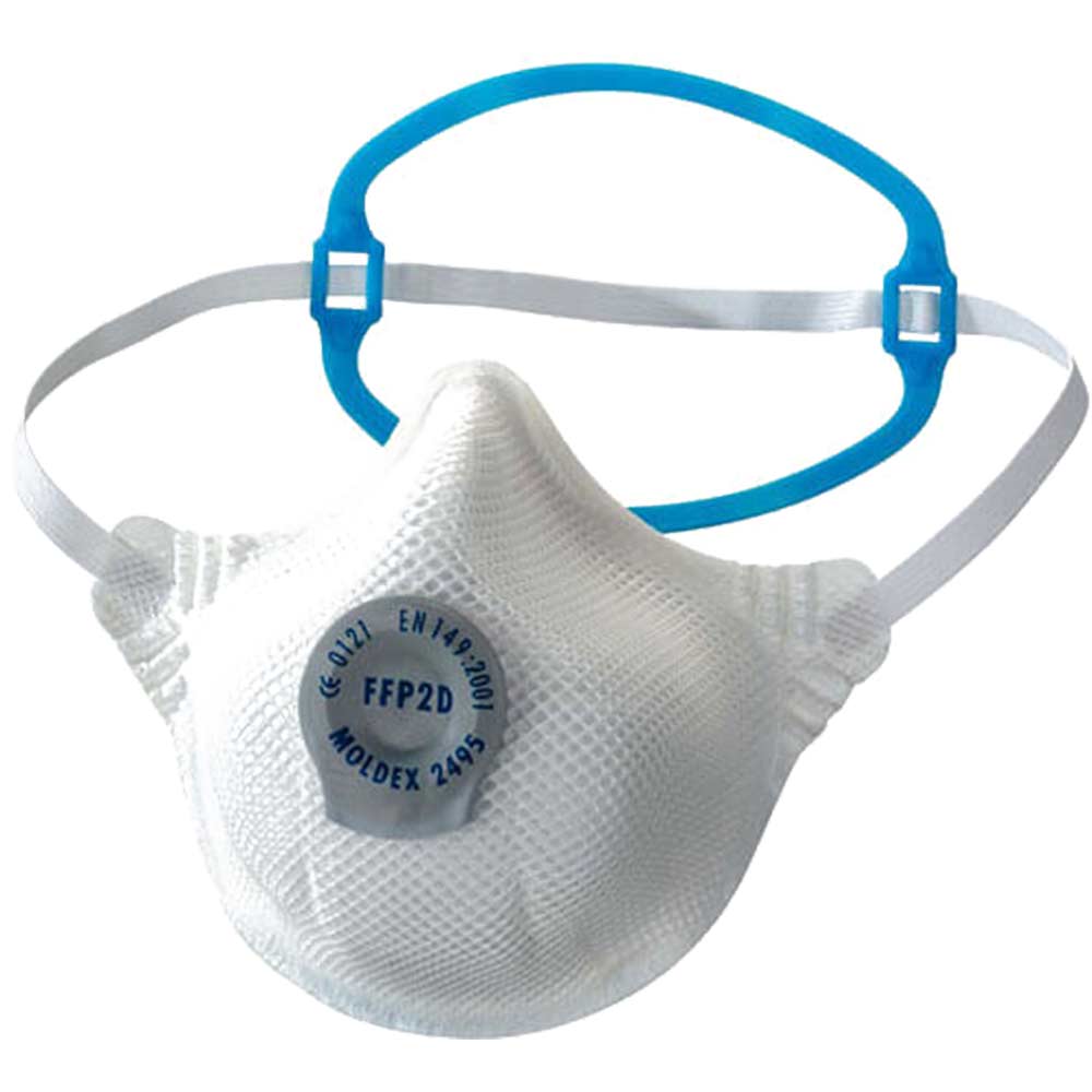 Moldex Moulded Disposable Dust Mask with Industrial Strap D Ventex Valve (Aqueous, Toxic Dust & Fibr