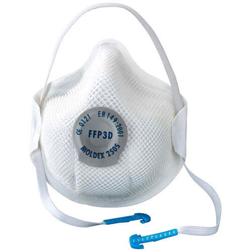 Moldex New Generation Disposable Moulded General Purpose Dust Mask D Ventex Valve FFP3 Pack of 10