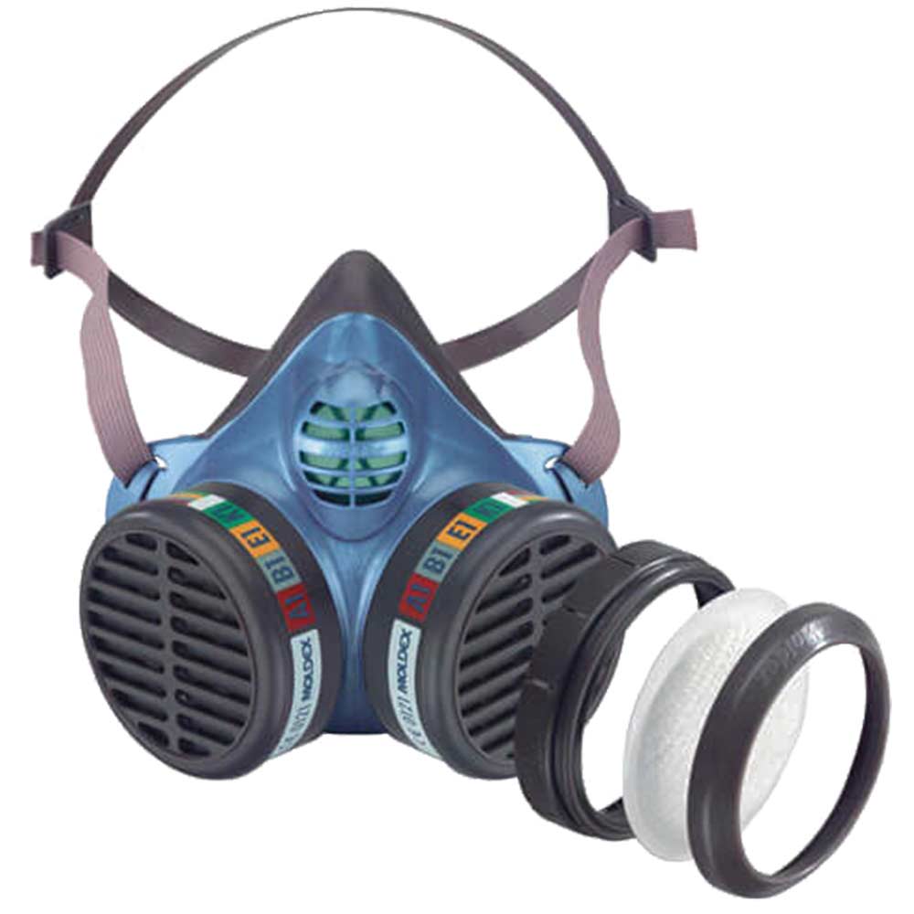 Image of Moldex Series 5000 Half Mask with P3 Disposable Gas & Vapour Cartridges & Filters