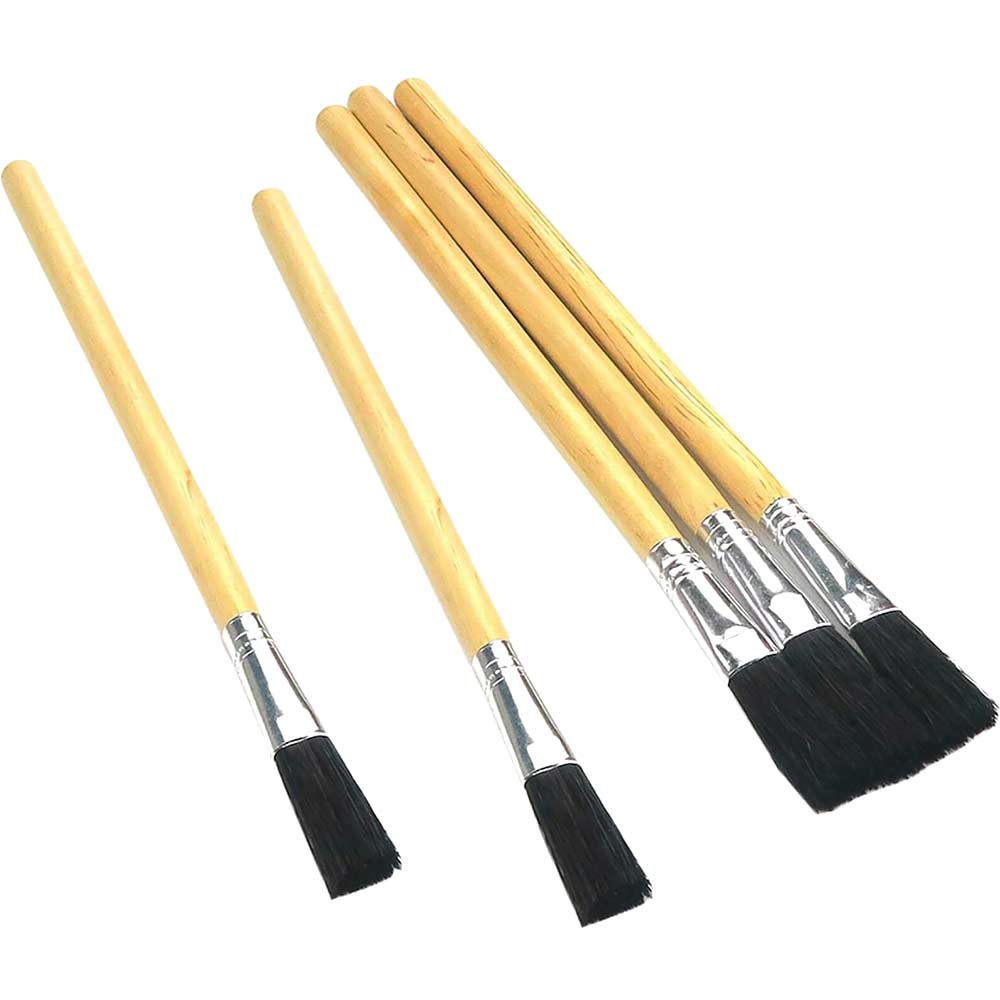 Monument 3015M Flux Brushes with Wood Handle Pack of 3