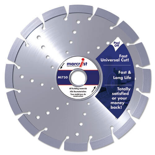 Marcrist MI750 230mm Fast Universal Angle Grinder Diamond Cutting Disc for Building Materials / Conc