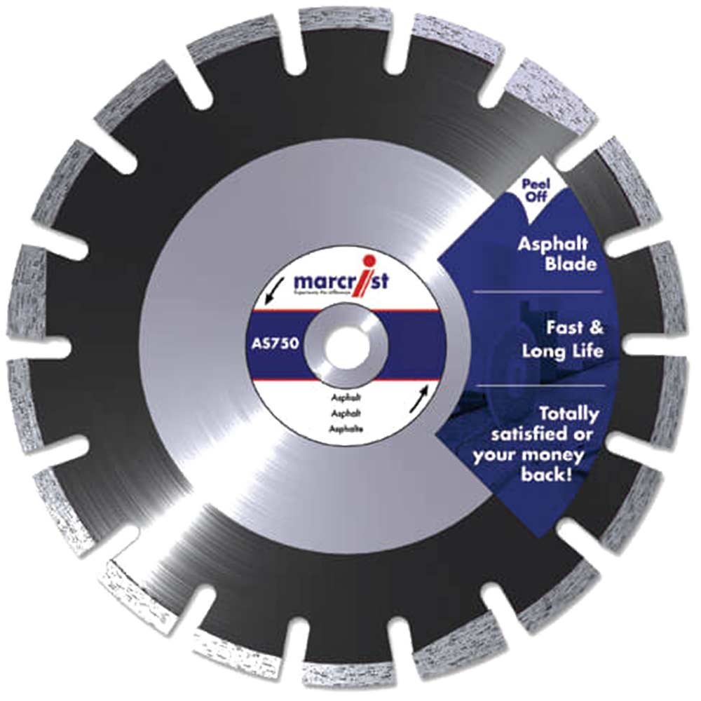 Marcrist AS750 300mm x 22mm Fast Diamond Cutting Blade for Asphalt