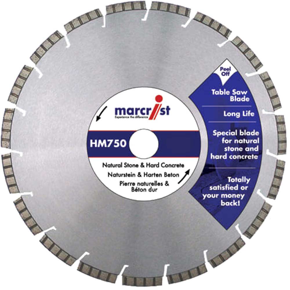 Marcrist HM750 300mm x 30mm Diamond Cutting Disc for Building Materials / Concrete & Natural Stone