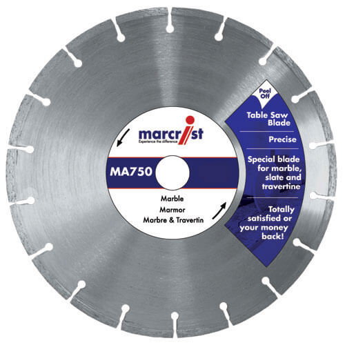 Marcrist MA750 300mm x 25mm Diamond Cutting Disc for Marble & Slate