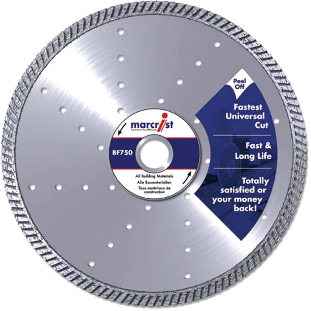 Image of Marcrist BF750 115mm Fast Precision Angle Grinder Diamond Cutting Disc for Building Materials / Concrete & Natural Stone