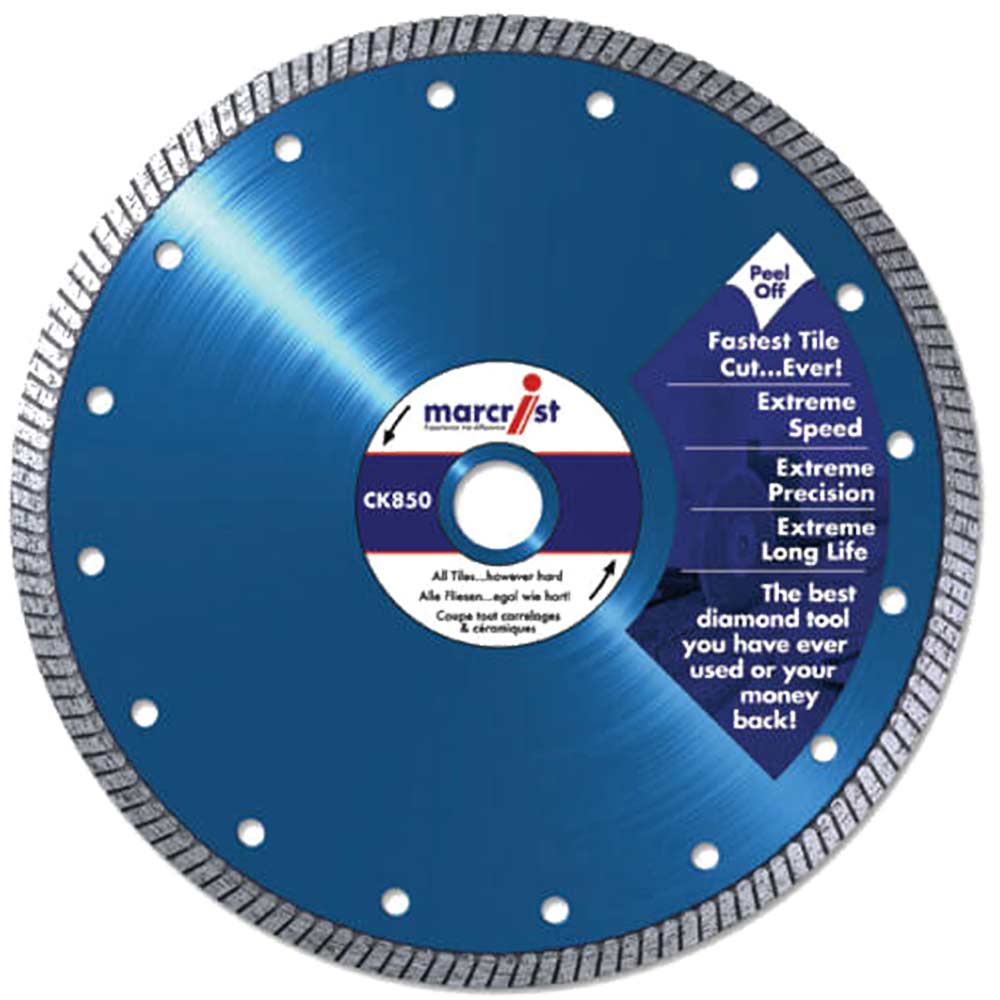 Image of Marcrist CK850 125mm Fast Angle Grinder Diamond Tile Cutting Disc for / Marble / Slate & Granite