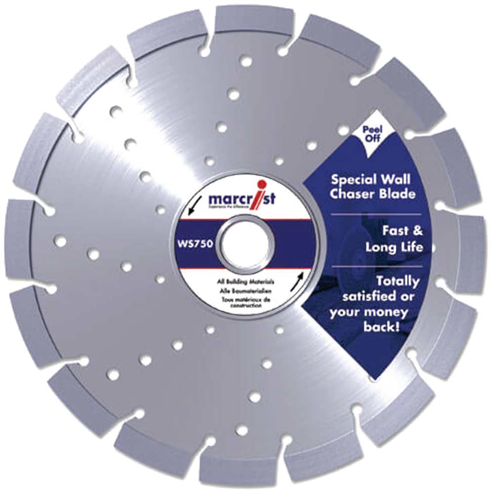 Marcrist WS750 115mm Special Wall Chaser Diamond Cutting Disc for Building Materials & Concrete