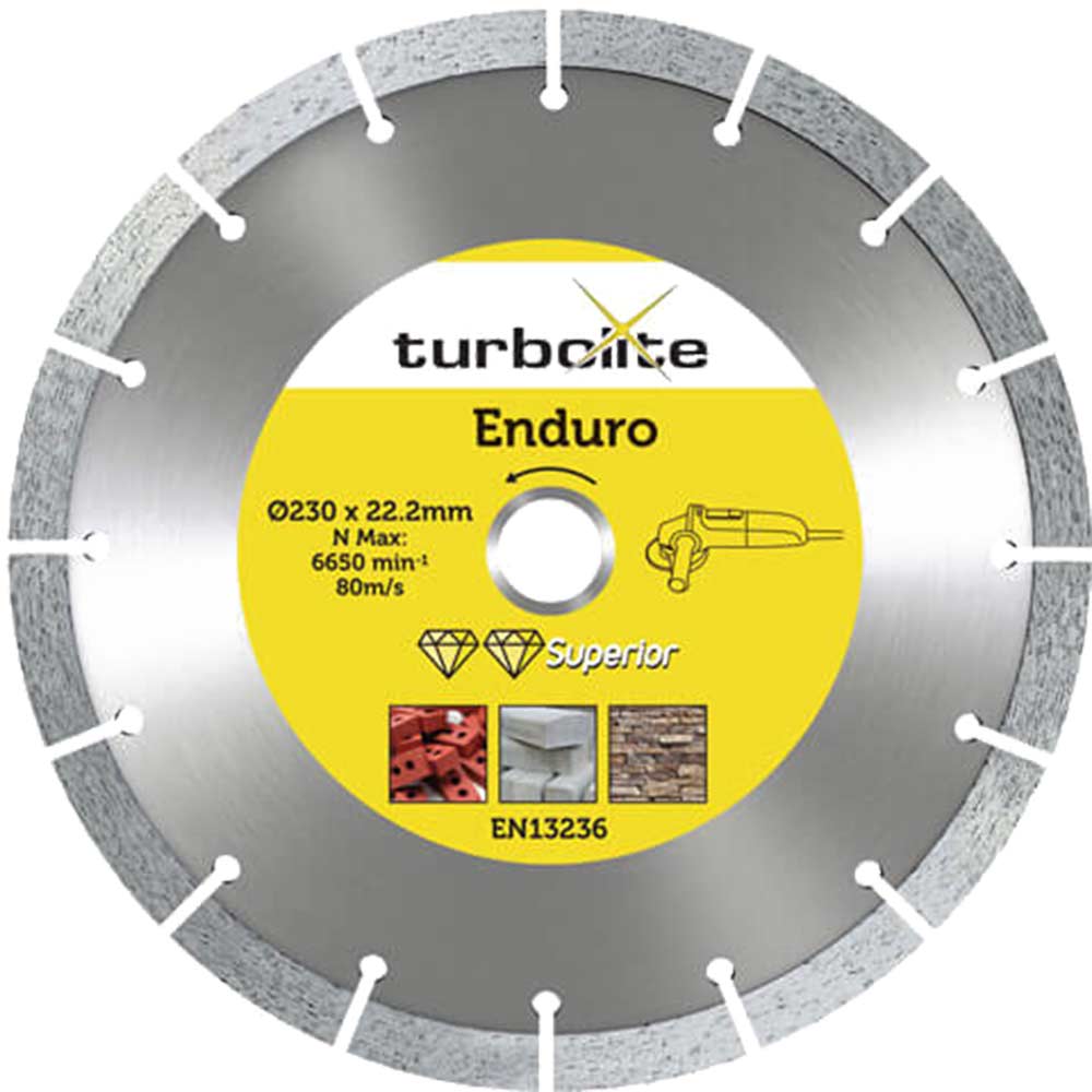 Marcrist Turbolite Enduro Superior 230 x 22.2mm Diamond Cutting Blade