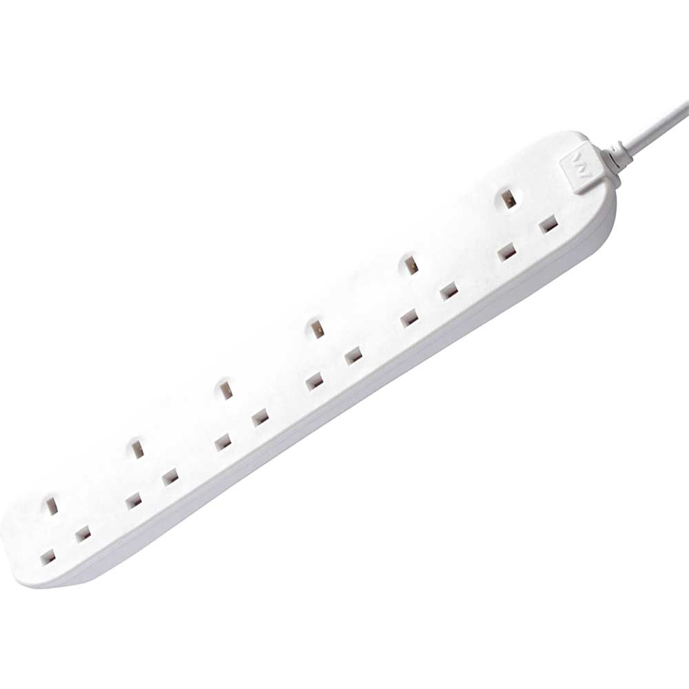 Masterplug 6 Socket Extension Lead 2 Metre 13amp 240v