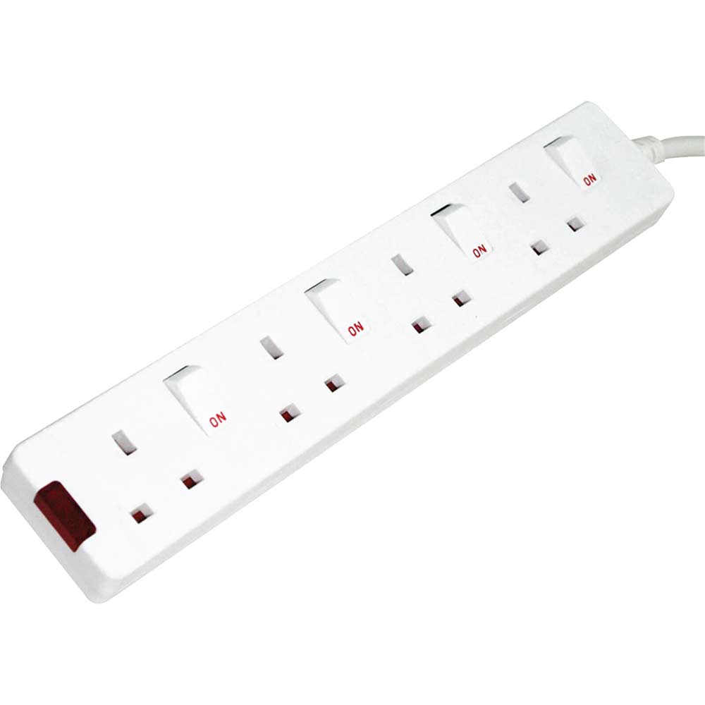 Masterplug 4 Socket Extension Lead 2 Metre 13amp 240v