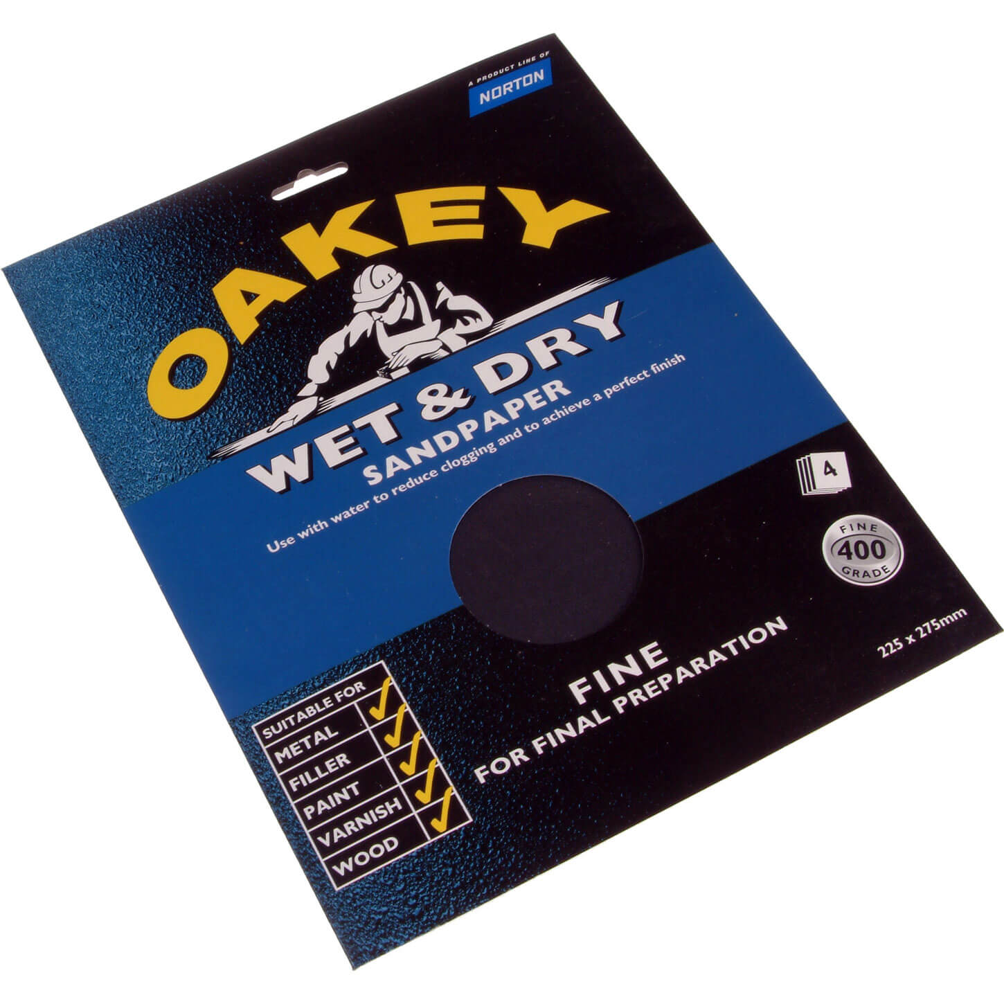 Oakey Flex Wet & Dry Paper Medium Sheets 69623 Pack of 4