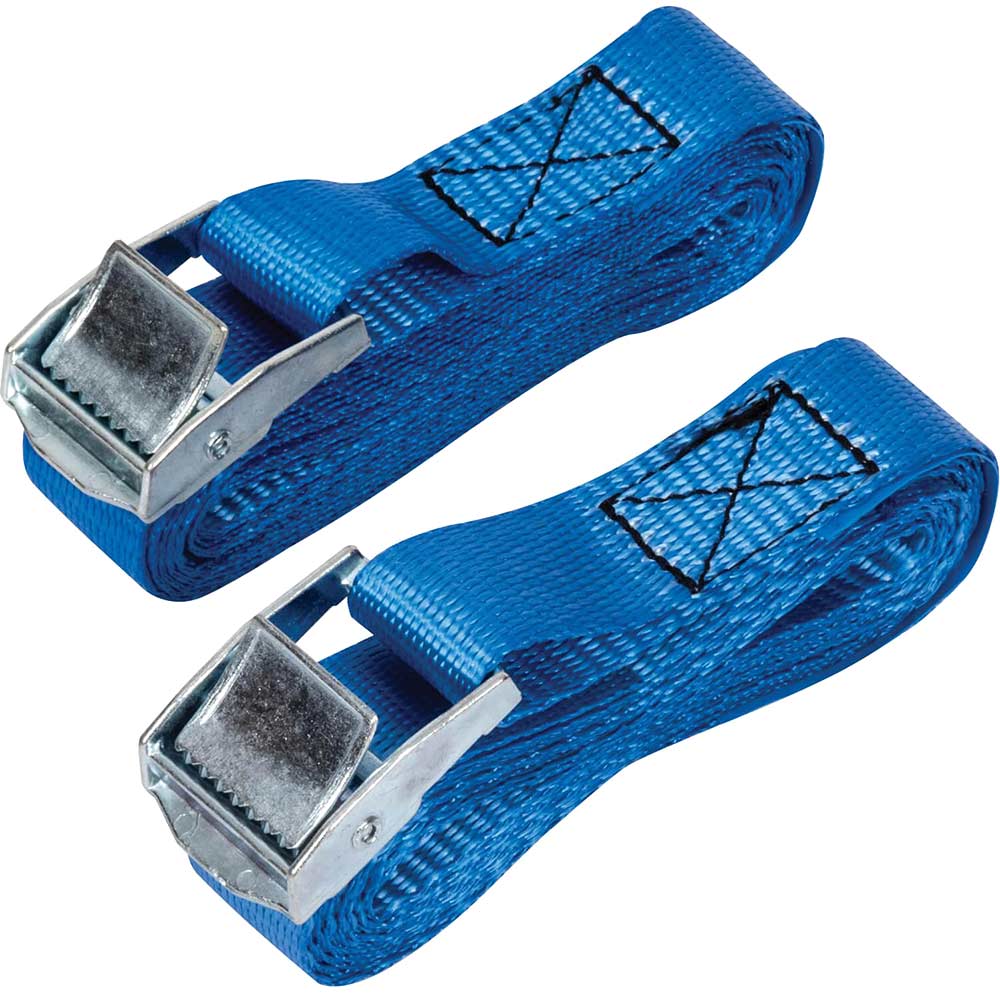 Olympia Cam Tie Down Buckle 25mm x 2.5 Metre Pack of 2