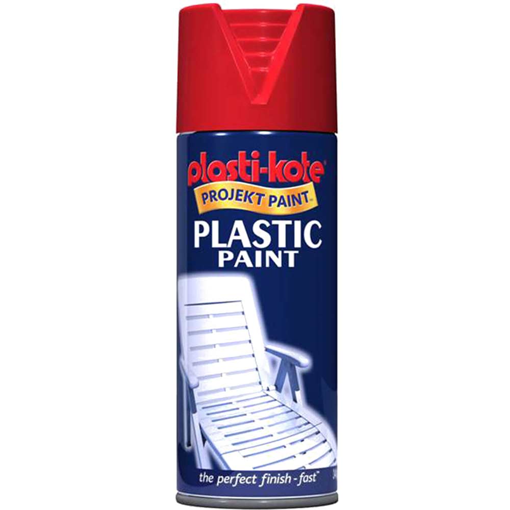 Image of Plastikote 10610 Plastic Paint Red Gloss 400ml