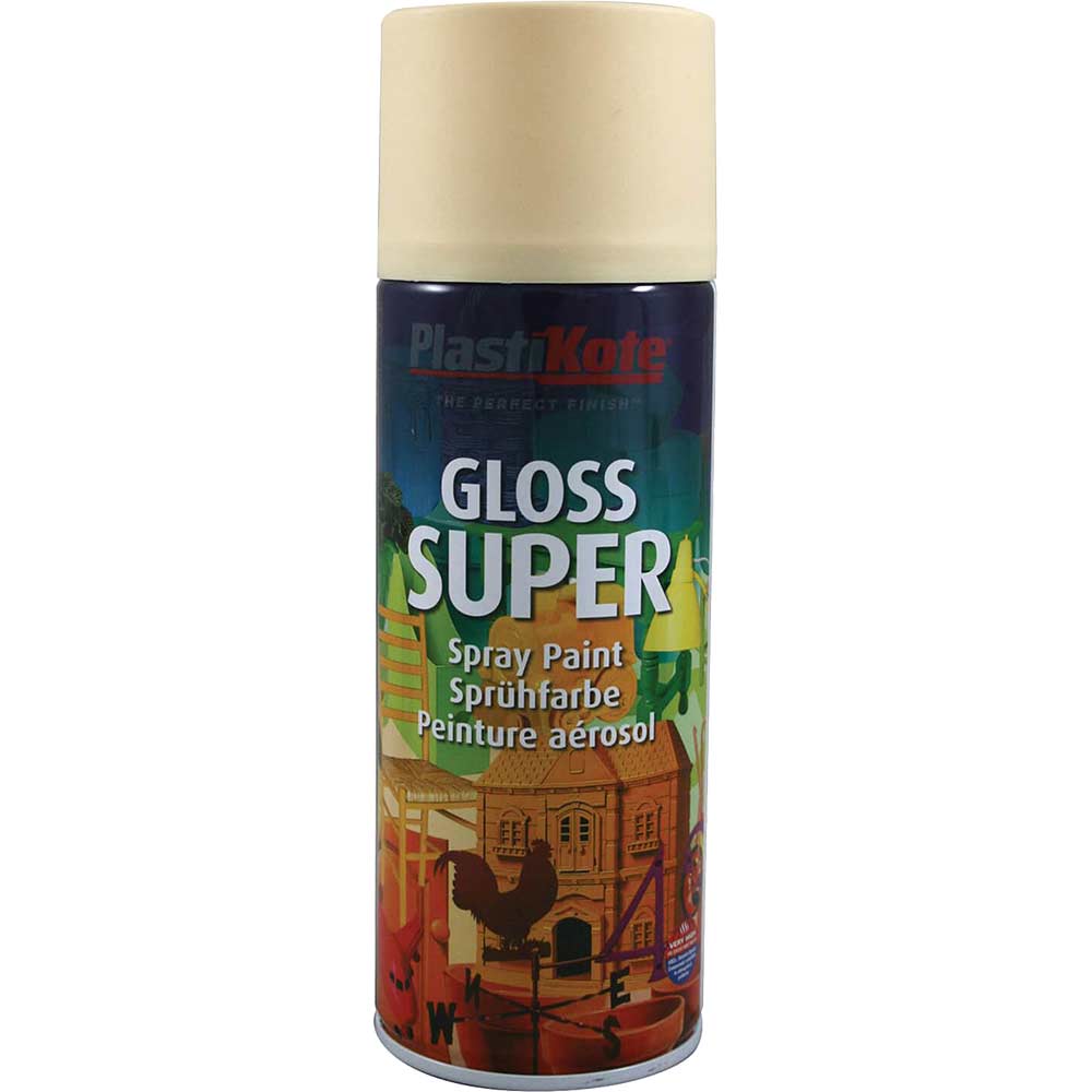 Plastikote 1112 Super Gloss Ant.white Aerosol 400ml