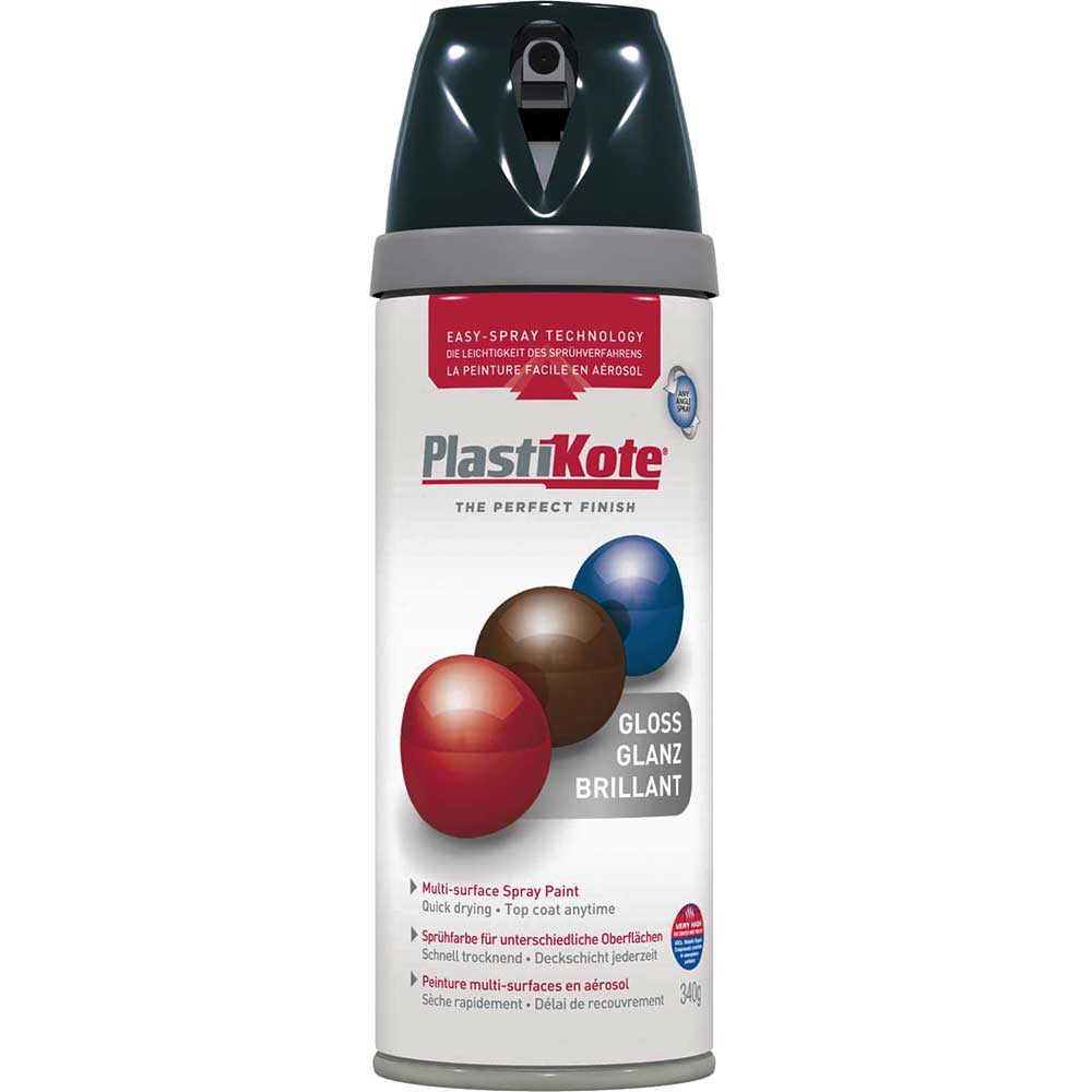 Plastikote Premium Aerosol Spray Paint Gloss Black 400ml