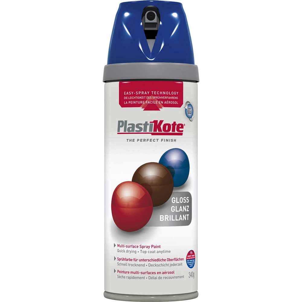 Plastikote Premium Aerosol Spray Paint Gloss Pacific Blue 400ml