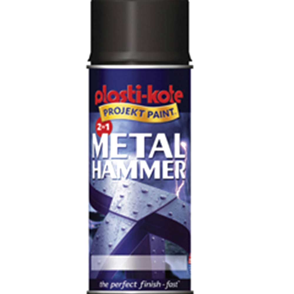 Plastikote 2212 Metal Paint Hammer Silver Aerosol 400ml
