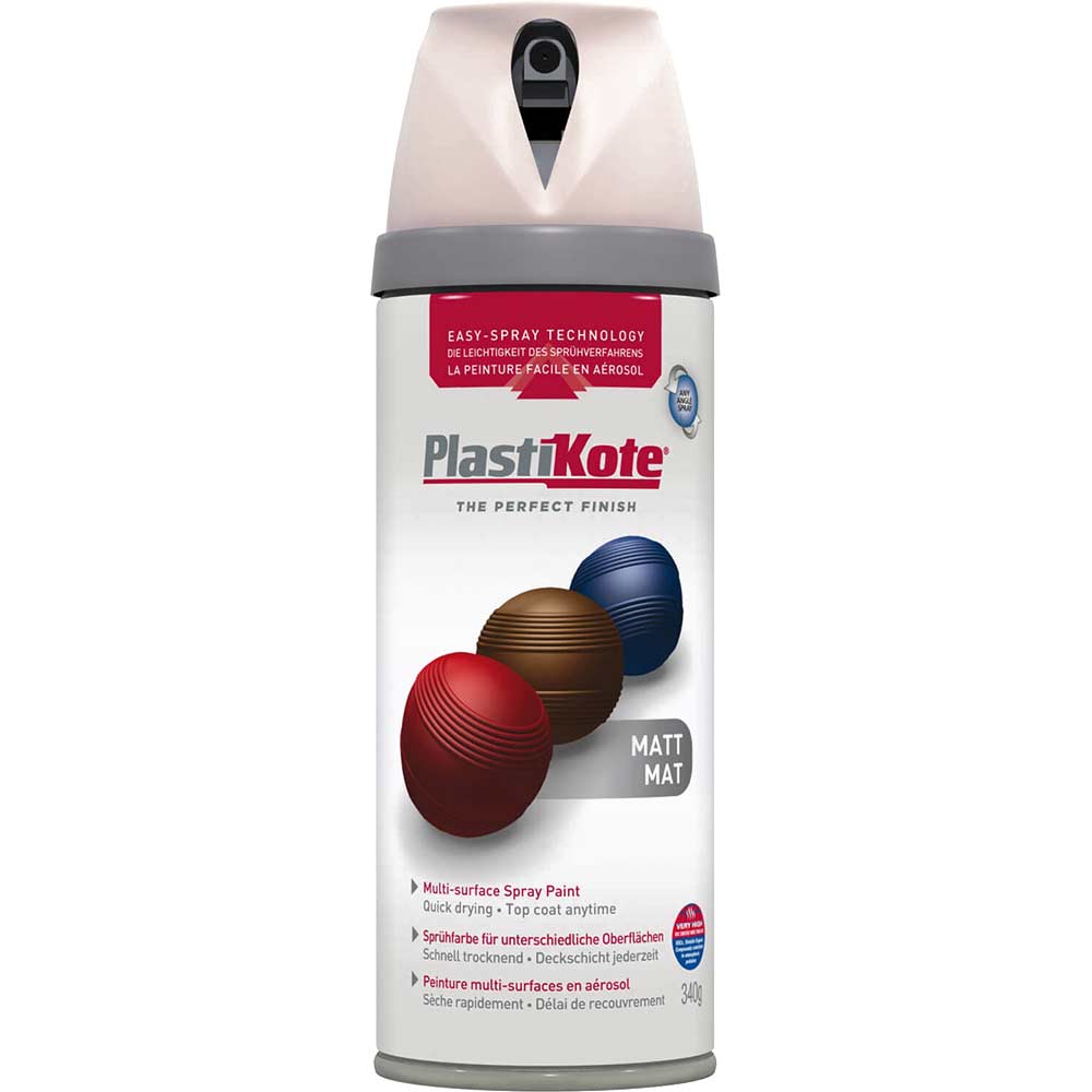 Plastikote Premium Aerosol Spray Paint Matt Antique White 400ml