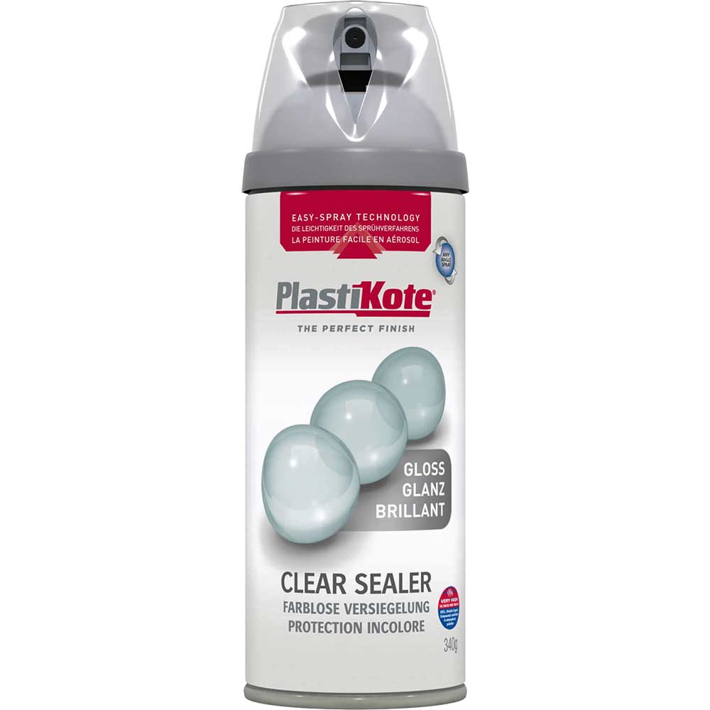 Plastikote Premium Aerosol Spray Paint Gloss Clear Acrylic 400ml
