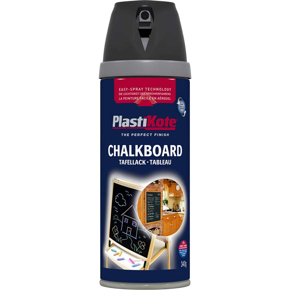 Plastikote 26001 Aerosol Chalkboard Spray Paint Black 400ml