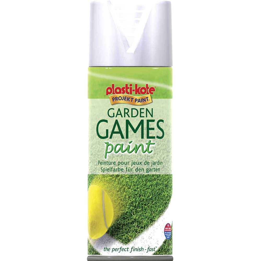 Plastikote Garden Games Aerosol Spray Paint White 400ml