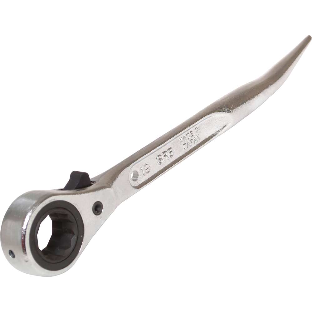 Image of Priory 604 Reversible Scaffold Ratchet Spanner 19 x 21mm