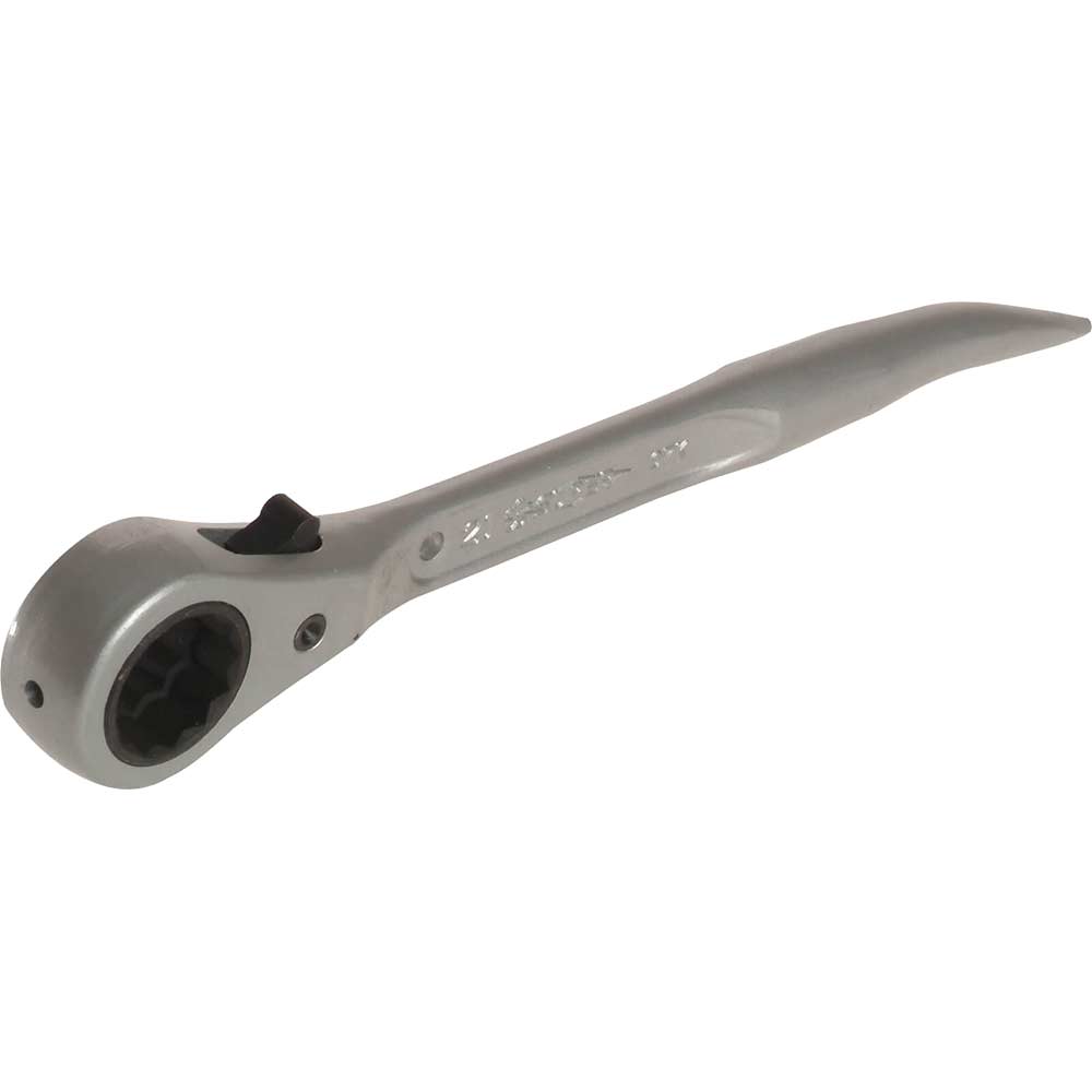 Image of Priory 604AL Reversible Scaffold Ratchet Podger Spanner 19 x 21mm