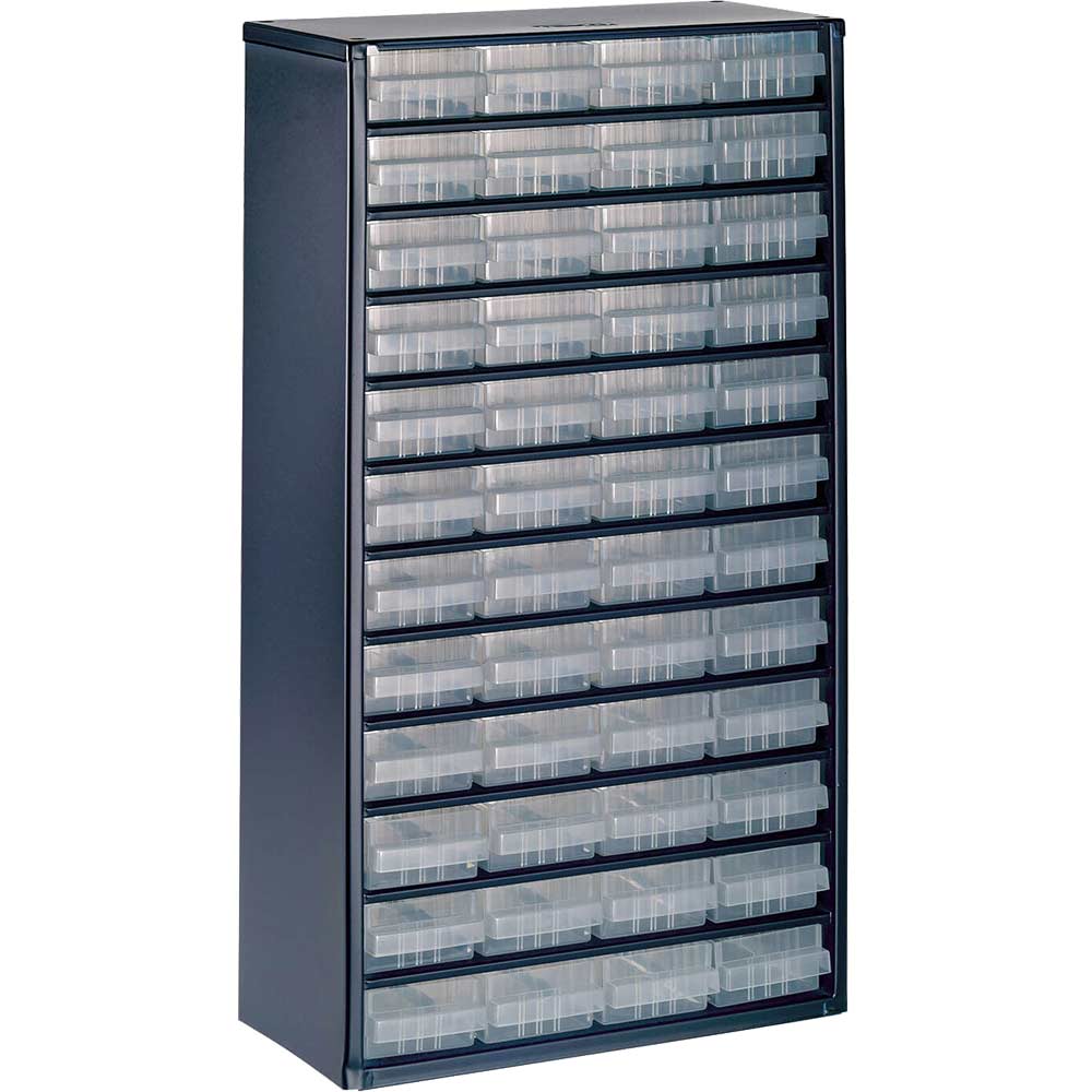 Raaco Metal Cabinet with 48 Organiser Drawers 552 x 306 x 150mm
