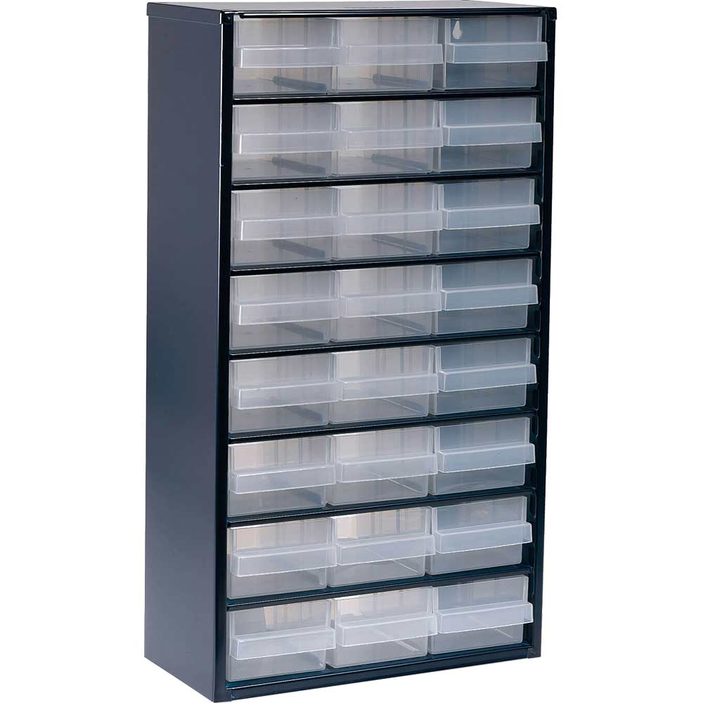 Raaco Metal Cabinet with 24 Organiser Drawers 552 x 306 x 150mm