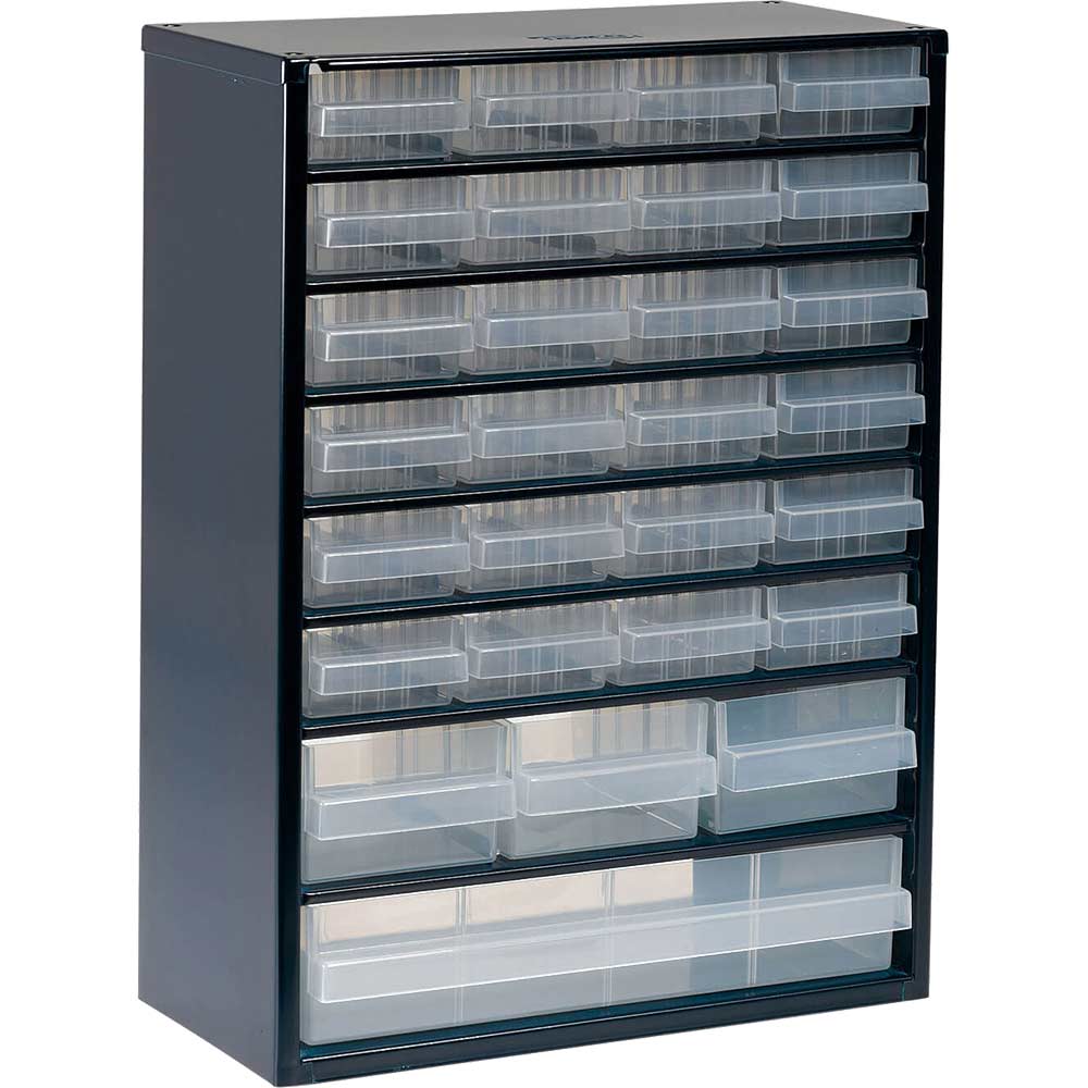Image of Raaco Metal Cabinet with 28 Drawers 417 x 306 x 150mm