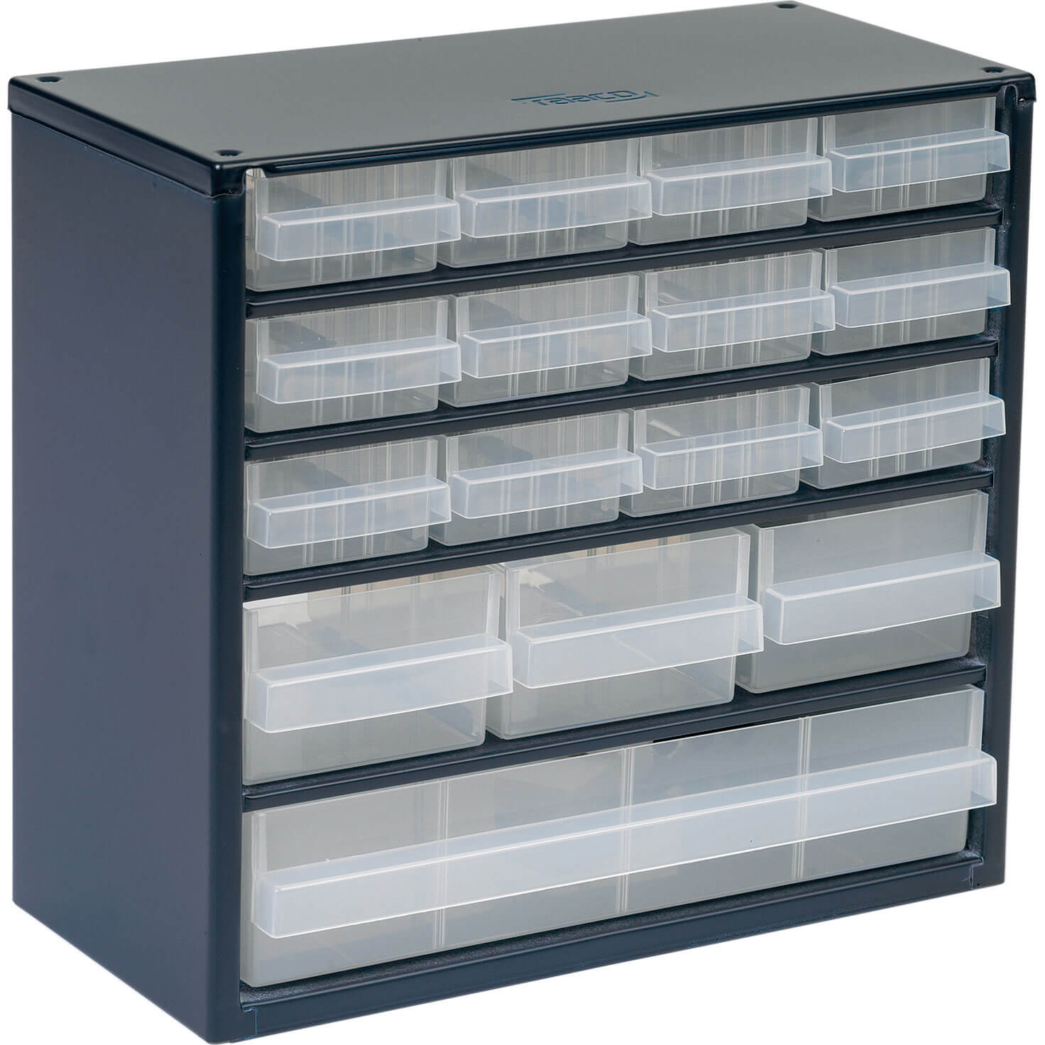 Raaco Metal Cabinet with 16 Drawers 283 x 306 x 150mm