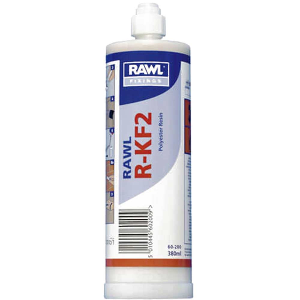 Image of Rawl R-KF2 Kemfast Polyester Anchor Masonry Resin 380ml Cartridge + 2 Nozzles