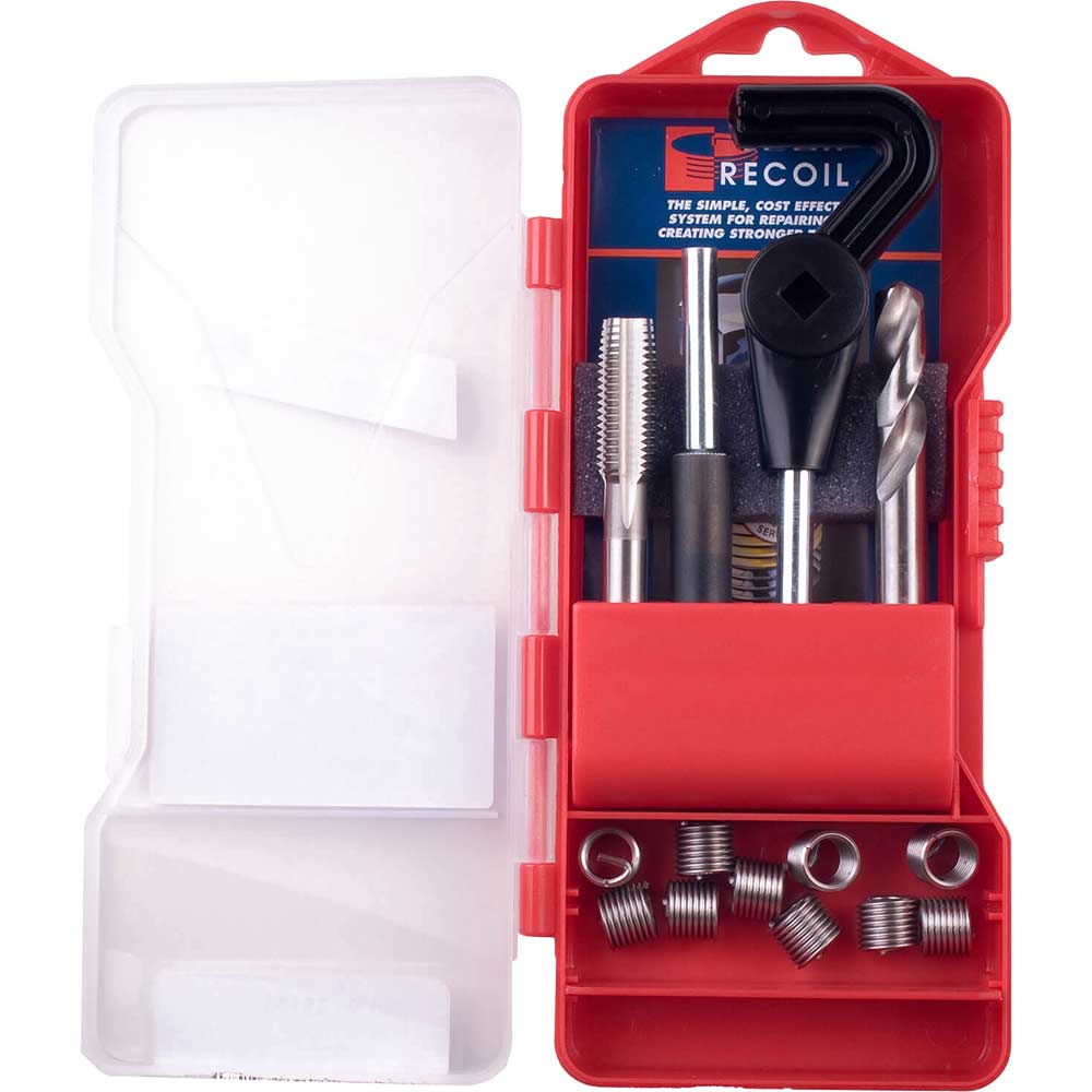 Recoil Thread Repair Kit For M12 Sparkplug Threads 1.25 Pitch comes with 10 Inserts