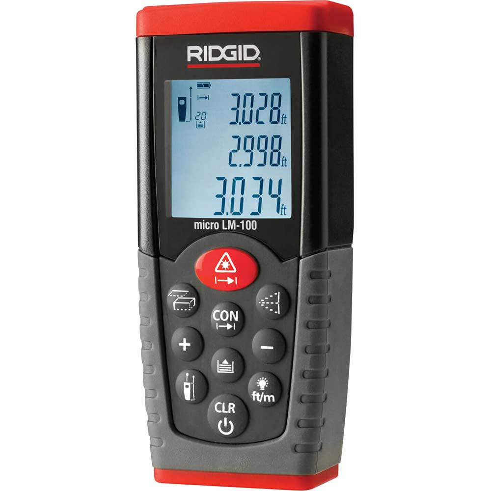 Ridgid Micro LM-100 Laser Distance Measure 50 Metre Imperial & Metric