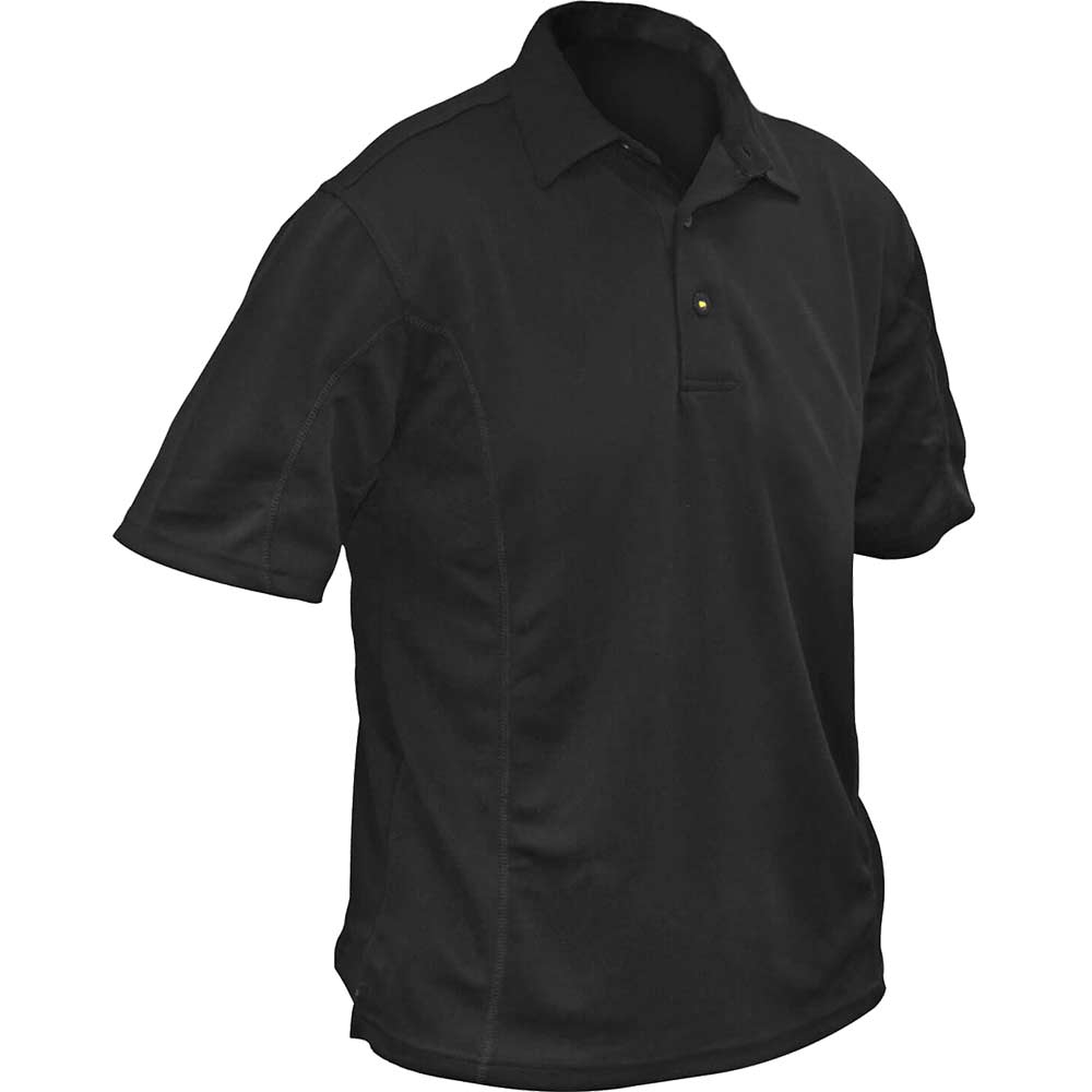 Image of Roughneck Mens Quick Dry Work Polo Shirt Black Large