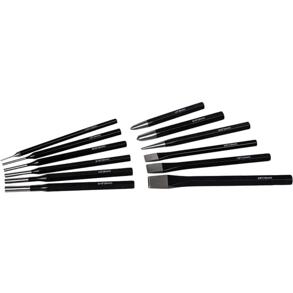 Roughneck 12 Piece Punch & Chisel Set Metric